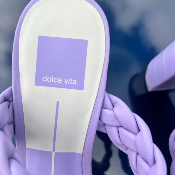 Dolce Vita Lavender Braided Double-Strap Slide Sandals - Picture 4 of 4